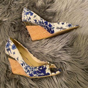 Gucci Tess Floral Wedges Size 7.5